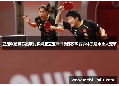 亚足联精英联赛取代传统亚冠亚洲俱乐部顶级赛事体系迎来重大变革